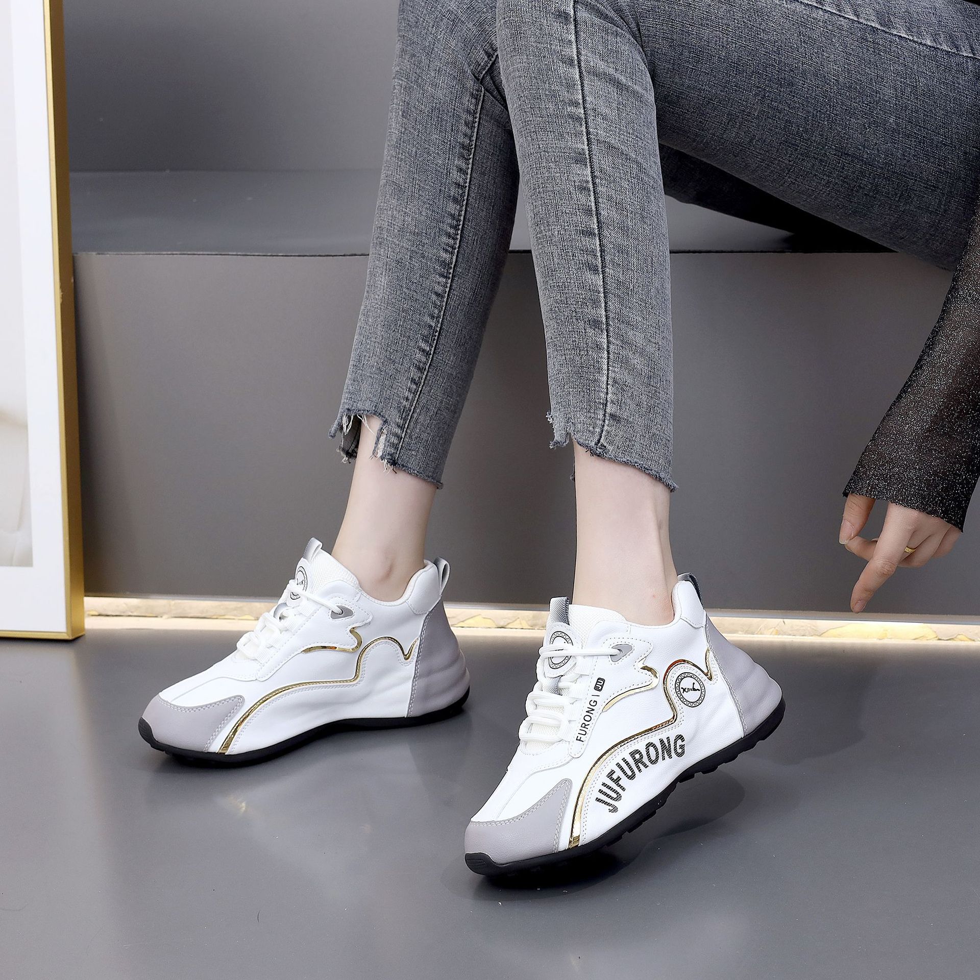 [Bottom shoes 9617] 2023 bottom height increasing daddy shoes couple's winter casual sports running fashion shoes