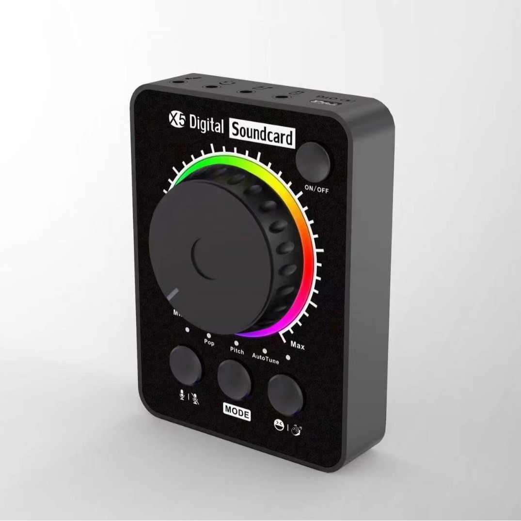 Новый комплект звуковой карты X5 для профессиональных прямых трансляций, портативный настольный комплект, легкий в использовании