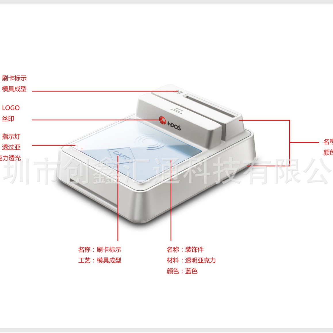 Huada Medical Insurance Card Multi-Function Card Reader Social Security Card Electronic Five-In-One Smart Reader and Writer Wireless Card Reader