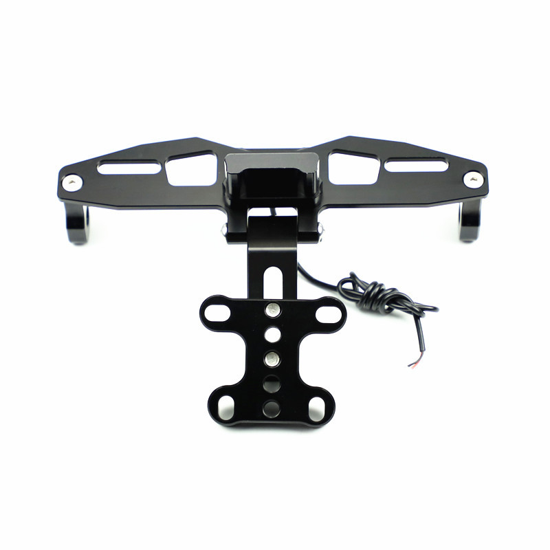 Suitable for Yamaha TFX150 M-slaL150 motorcycle modified license plate frame aluminum alloy license plate frame with light