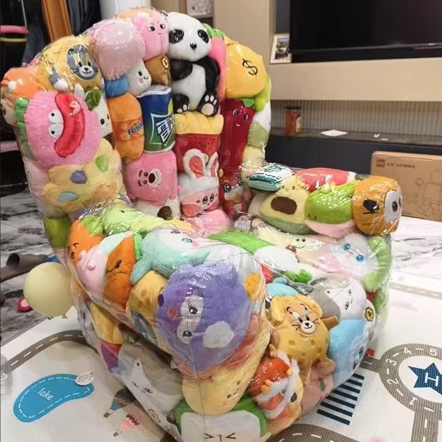 Кросс-бордовая прозрачная сумка для хранения кукол не надувная сумка для хранения мягкой игрушки диван для хранения медвежонка в наличии оптовая продажа