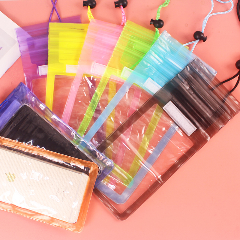70% off Sealed Multi-Color Drifting Mobile Phone Waterproof Bag Touch Screen Swimming Bag Thickeneded Pvc Transparent Velcro Waterproof Case