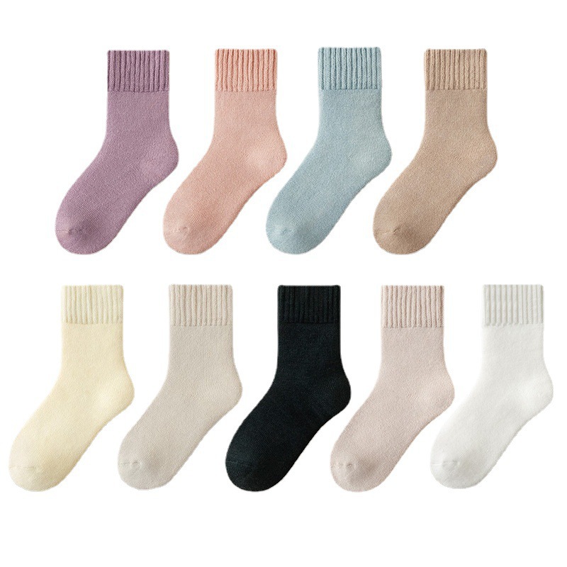 terry socks children autumn and winter fleece-lined thickened warm deodorant home floor socks sleep socks winter confinement socks