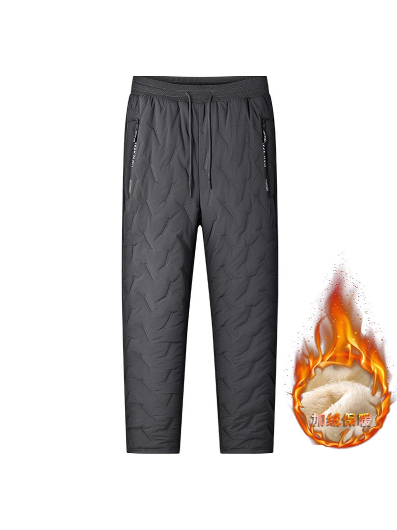 Men's Winter Cotton Pants Sports Lamb Fleece New Pants Fleece-Lined Thick Versatile Warm Winter Outdoor Fleece Pants
