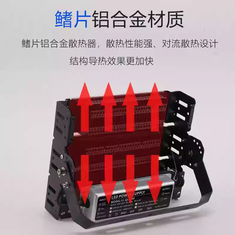 Led Stadium Light 300400W High-Power Tunnel Light Module High Pole Light Square Lighting Outdoor Floodlight