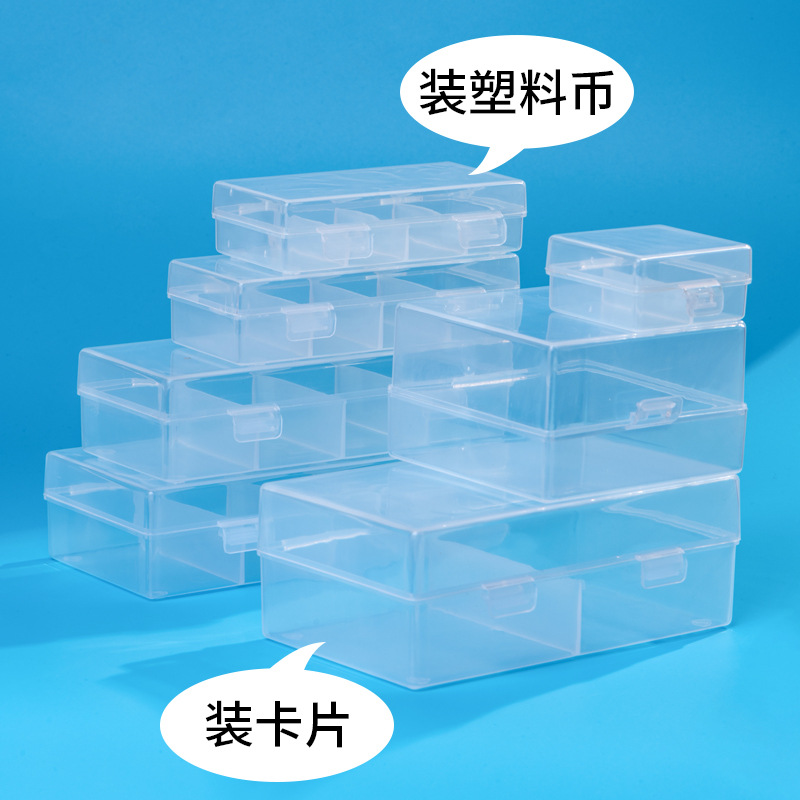 Chips Box Texas Hold'em Transparent Card Chip Rack Points Coin Storage Box 100 Piece Bonus Coin Box