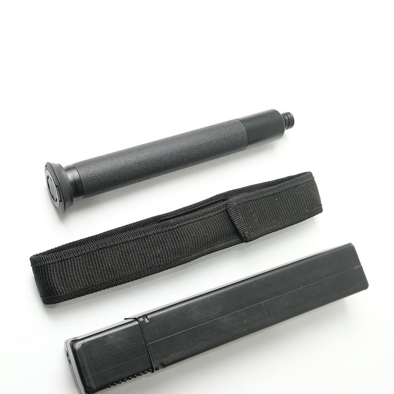 21inch New Pu Light Mechanical Stick Three-Section Heavy and Light Machine Retractable Telescopic Stick Vehicle-Mounted Self-Defense Protection Lightweight