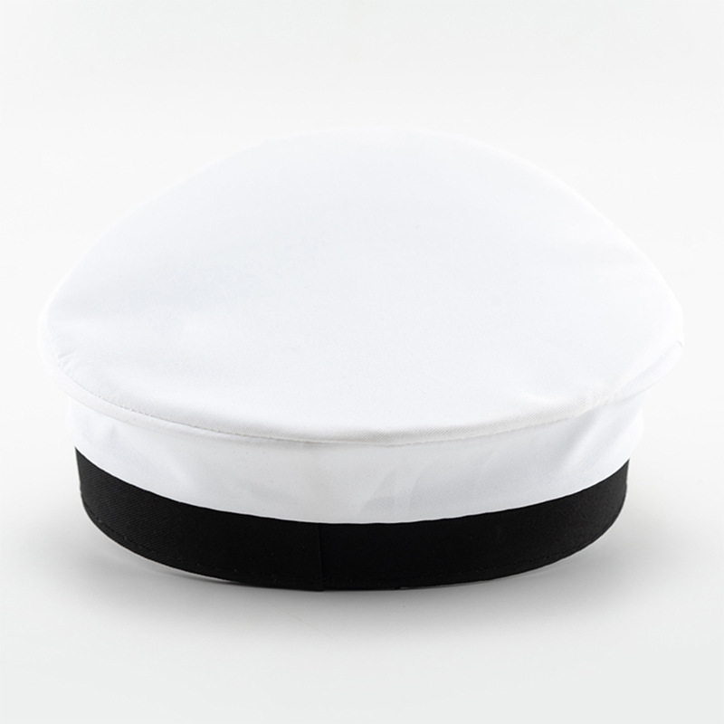 Factory Wholesale Navy Hat White Captain Hat Simple Party Role Play Accessories Prom Performance New Hat