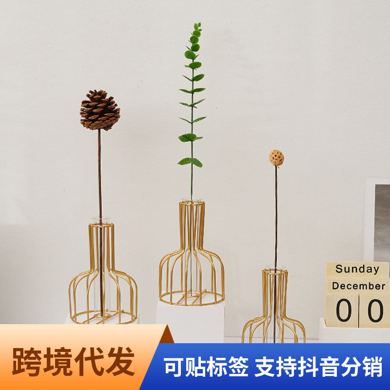 Стиль Ins скандинавская прозрачная стеклянная ваза украшения для дома креативное простое оформление для гостиной с сухими цветами оптовая продажа