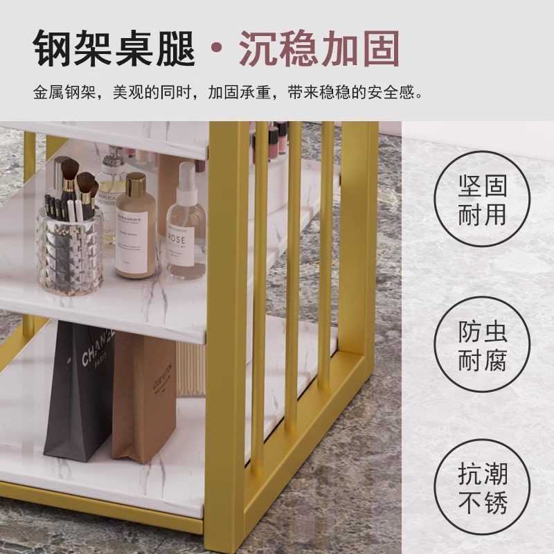 Ins Style Internet Celebrity Nail Art Shop Table Economical Nail Art Table and Chair Set Combination Japanese Style Light Luxury Double Manicure Table