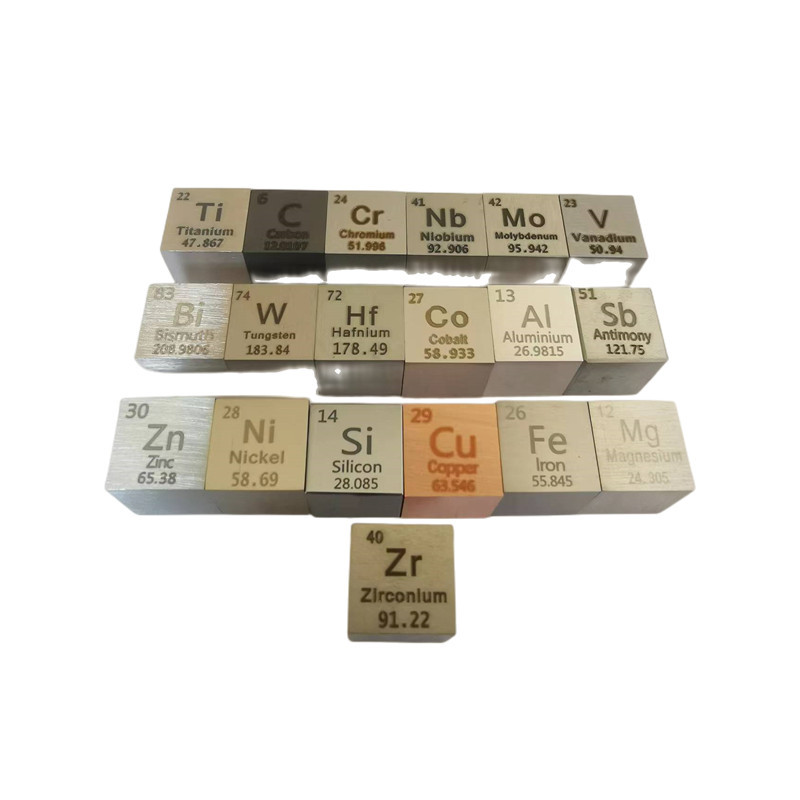 Metal Cube Chemical Physical Ornament Element Cube Tungsten Molybdenum Tantalum Niobium Iron Nickel Aluminum Element Cube Collection