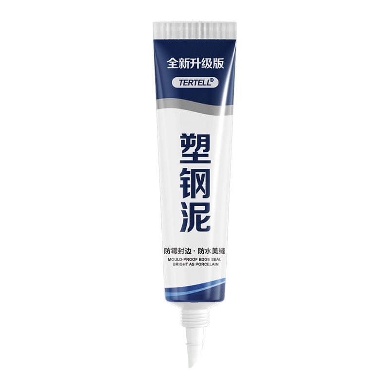 Plastic-steel mud waterproof mildew-proof quick-setting white edge sealing ceramic glue kitchen bathroom toilet sink door and window sealant