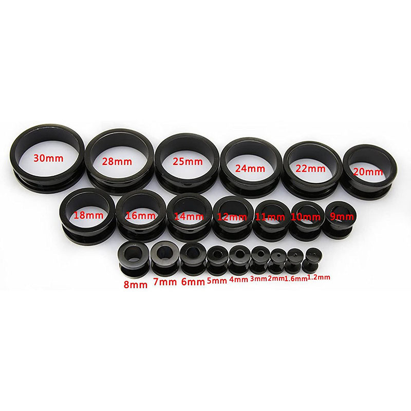 Foreign trade hot selling stainless steel pulley auricle vacuum electroplating ear expander punk style body piercing ear studs ear jewelry