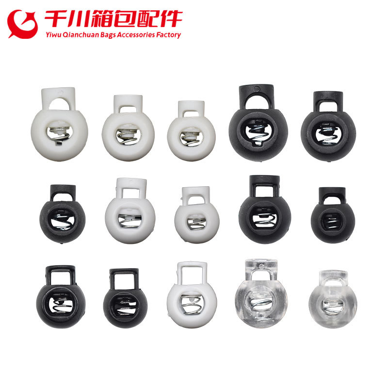 Factory supply plastic spring buckle buckle pig nose buckle nylon ball rope buckle mushroom buckle rope buckle spring buckle