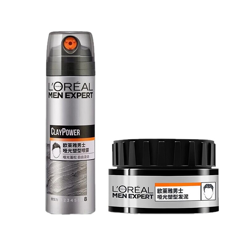 L'Oreal Men's Matte Shaping Hair Mud Hair Wax Hair Cream for Styling and Shaping Spray 200ml Spot Wholesale