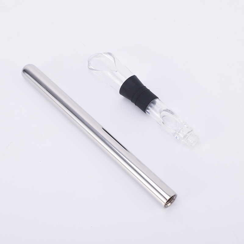 Ice wine stick pourer quick-frozen stainless steel 3-in-1 304 wine decanter commercial pourer suit frozen stick