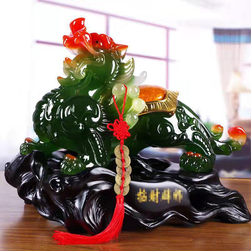 Imitation Jade home decoration lucky resin crafts decoration living room shop decoration opening gift