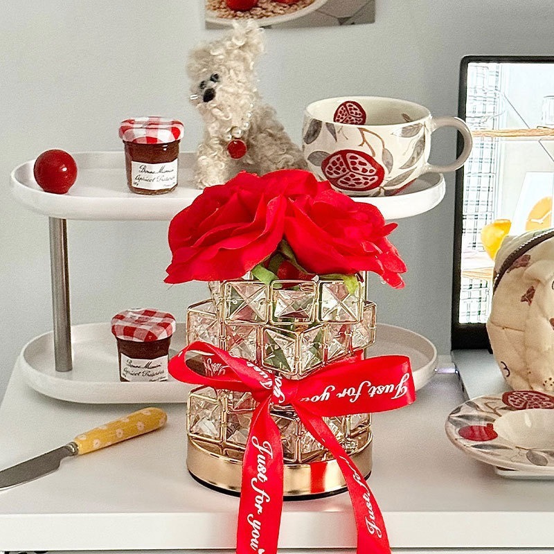 Wedding Rose Bedroom Warm Decoration Bedside Birthday Gift Table Lamp