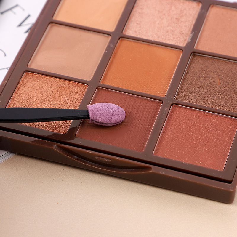 Factory direct non-disposable double dizziness dye brush latex sponge eye shadow stick eye makeup brush beauty tools