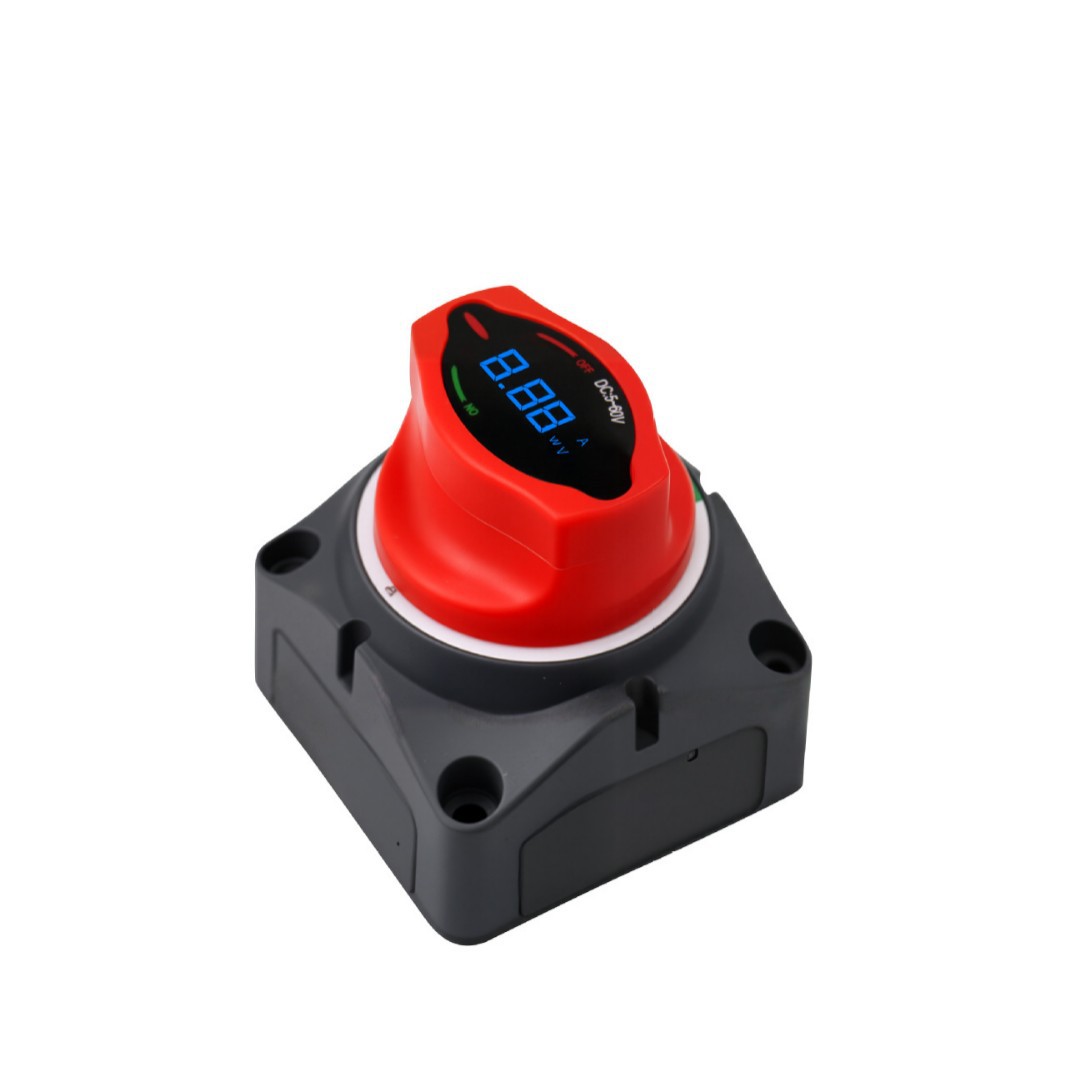 Aocheng 12-24V Car Battery Power-Off Switch with Voltmeter Display Suitable for Yacht Truck Rv Engineering