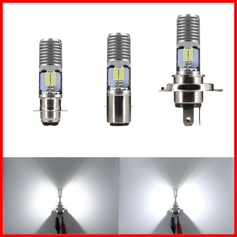 Cross-Border Motorcycle Led Car Lights Electric Vehicle Spotlights H6 Fishbone Super Bright Spotlight Front Bulb P15Dba20Dh4