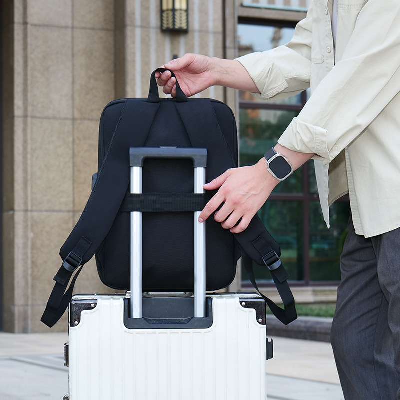 Shaping hard shell computer backpack men's fashion high school student schoolbag shaping British business backpack men's customized printing