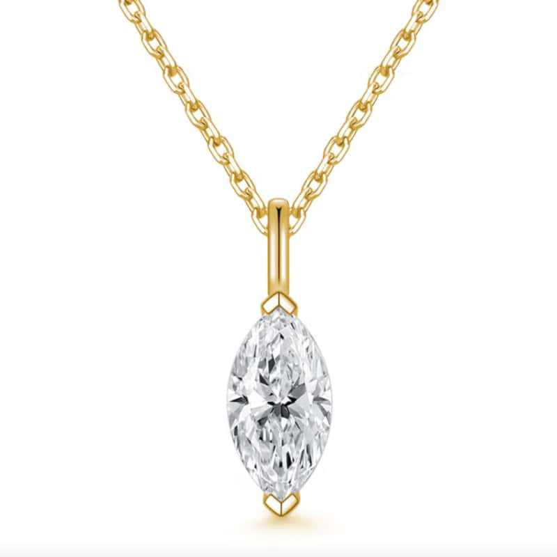 Special-Shaped Diamond 18K Gold Cultivated Diamond Forward Diamond Pendant Without Chain