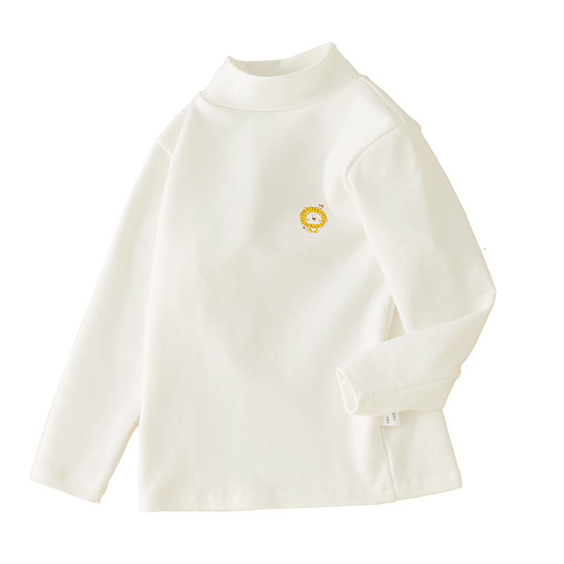 Girls' Cotton Base Shirt Children's Inner Wear Baby Category A Boys Autumn and Winter Girls Children's Wear Baby Long Sleeve T-Shirt Underwear
