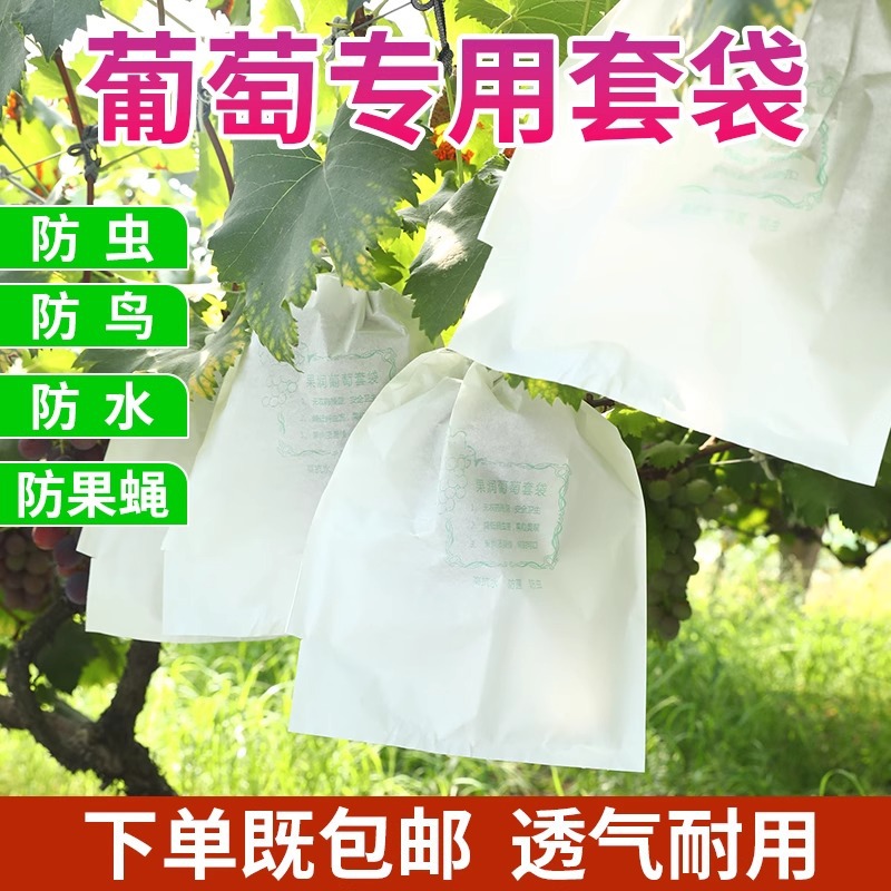 Special Bag for Bagging Grapes, Insect-Proof and Bird-Proof Fruit Waterproof Rain Cover, Bag for Grapes, Lotus Mist Protective Paper Bag