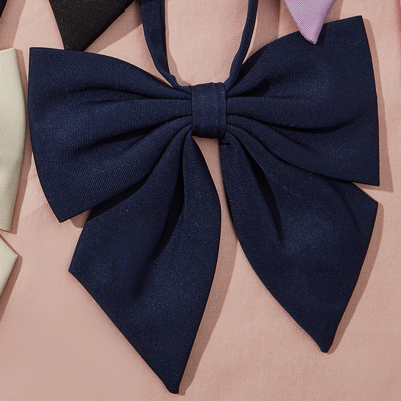 Jk Uniform S Feather Pure Color Bevel Student Bows Suit Sailor Suit Sweater Accessories Pink