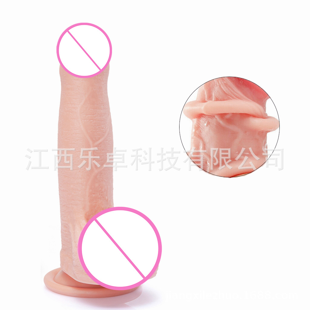 Adult Products, Female Utensils, Masturbation, Fun Processing, Oem, Classy Leather Sliding Tpe Artificial Penis, Foreign Trade