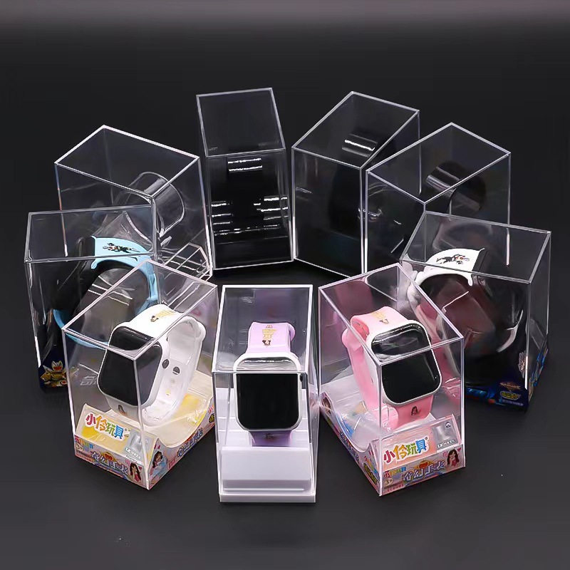 Children's Watch Transparent Packaging Box Digital Watch Plastic Box Jewelry Watch Storage Display Box Ps Plastic Crystal Box