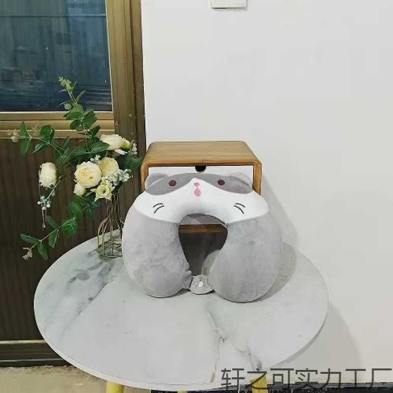Miniso Hangyodon Series U-Shaped Pillow Nap Travel Neck Protector Cute Cartoon Soft Pillow