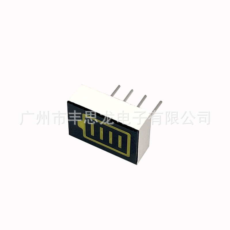 4-Stage Battery Power Display Digital Tube Battery Indicator White Light Single Row 4-Pin Lower Outlet