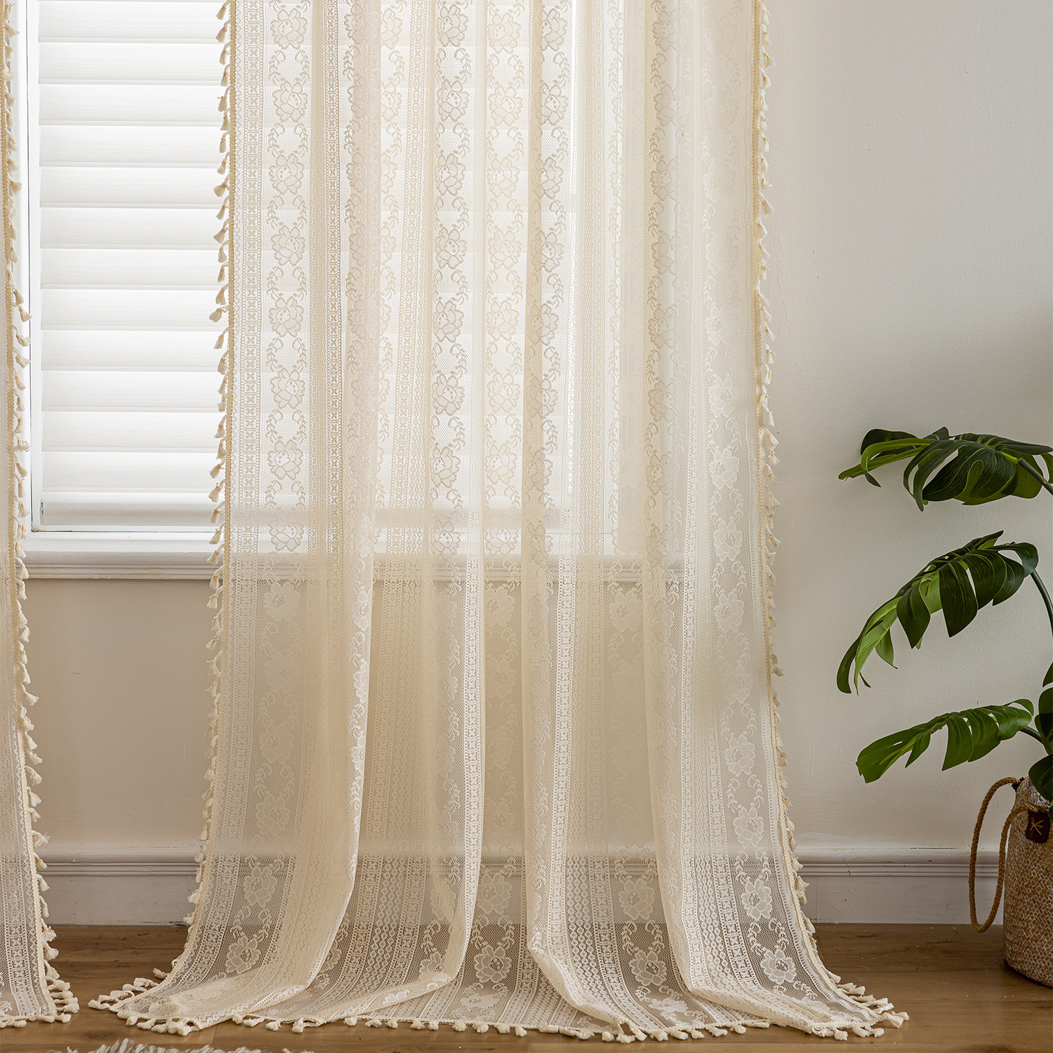 Жаккардовые оконные экраны для гостиной, спальни, балкона, кружевные цветочные марлевые занавески, оптовый производитель Amazon