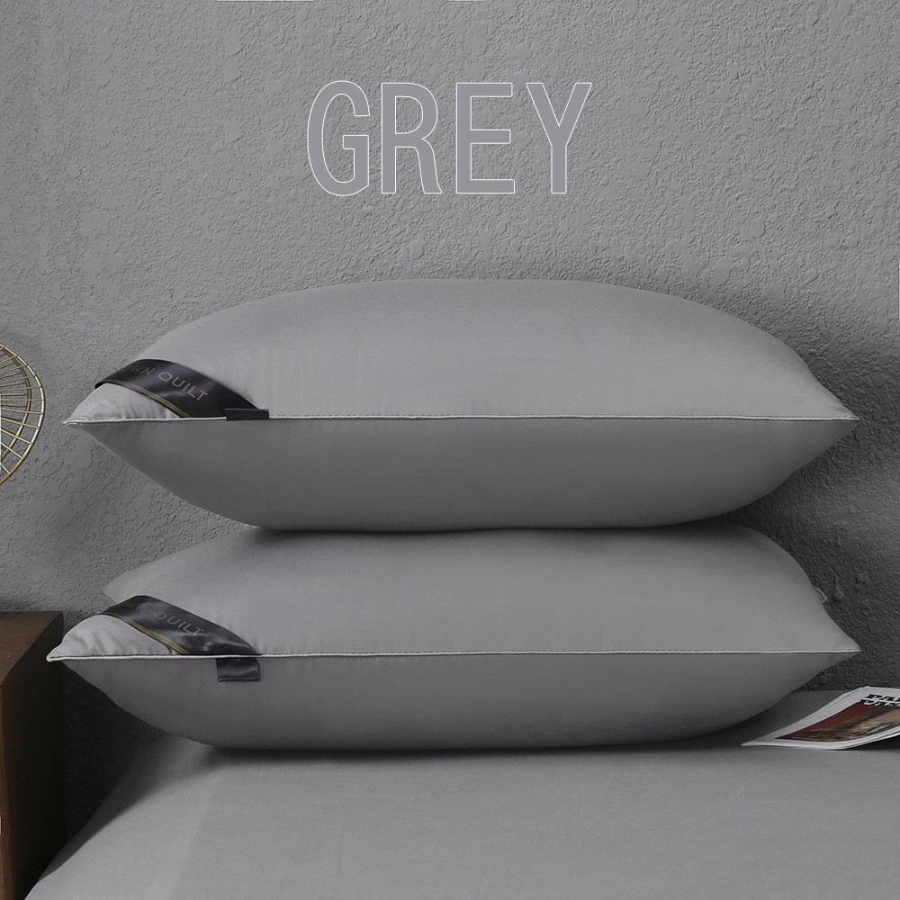 Manufacturer Wholesale Hotel Same Style Feather Velvet Cervical Spine Non-Collapse Single Pillow Pillow Core Pure White Brushed Gift Pillow