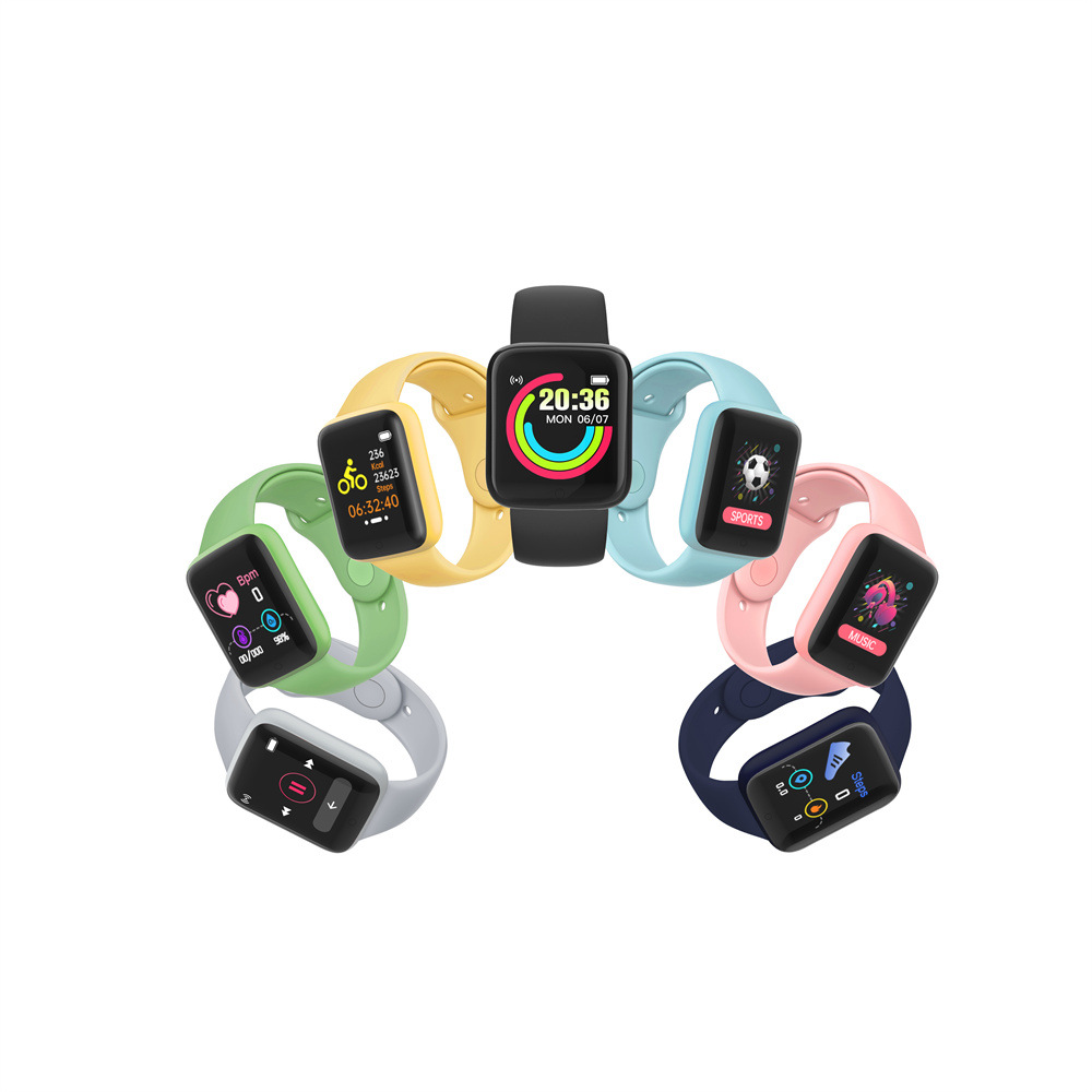 Y68 Smart Watch Heart Rate, Blood Oxygen, Blood Pressure, Sleep Monitoring D20 Macaron Factory Direct Spot Seconds