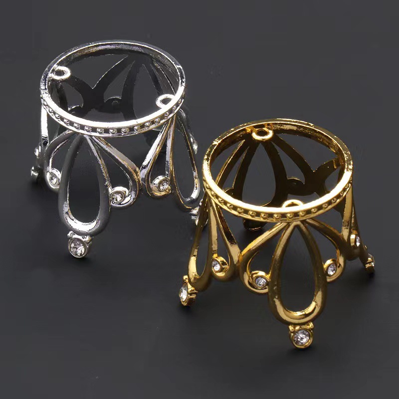 Cross-border alloy diamond-encrusted small crown birthday cake decorations children's holiday performance hair accessories flower girl dress headdress