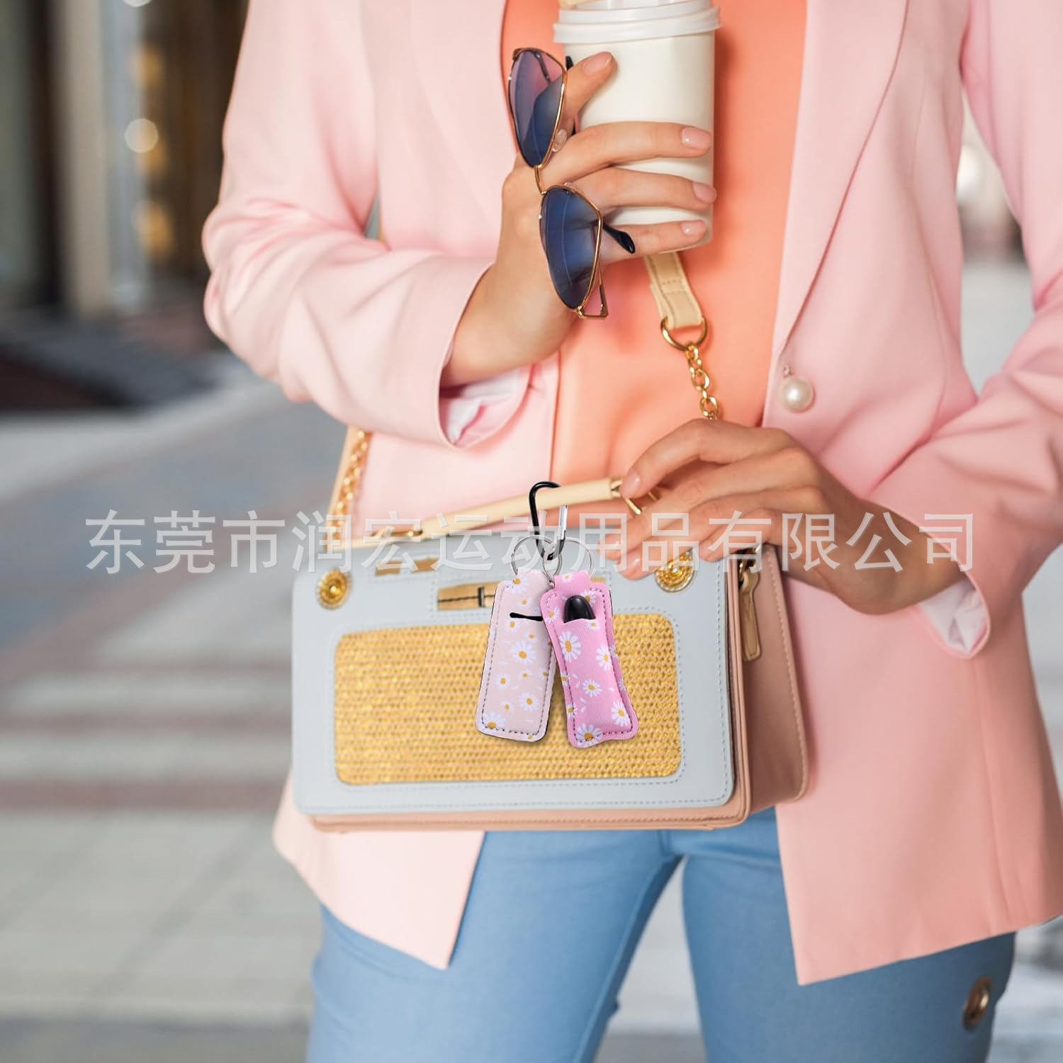 Cross-Border Exclusive Supply of Diving Material Lipstick Set Keychain Neoprene Lipstick Mini Bag