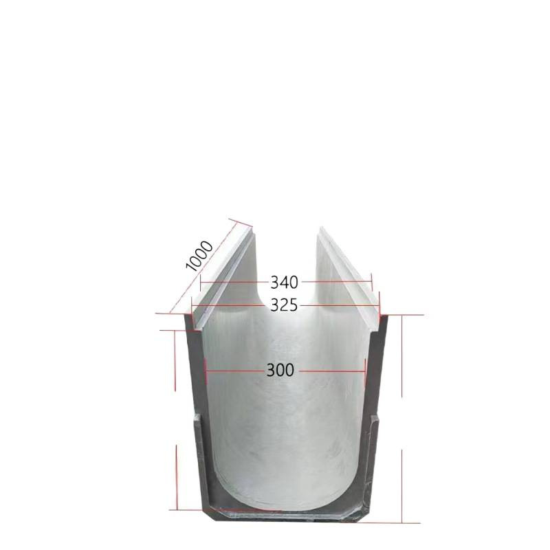 Composite Molded Drainage Ditch Manufacturer Wholesale Composite Resin Drainage Ditch Linear U-Shaped Farmland Irrigation Drainage Ditch