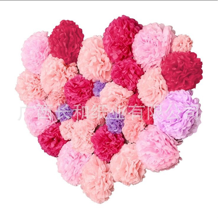 Cross-Border Factory Amazon Wedding Room Wedding Paper Flower Ball Paper Flower Festival Kidsren's Birthday Party Paper Flower Ball Hanging Decoration