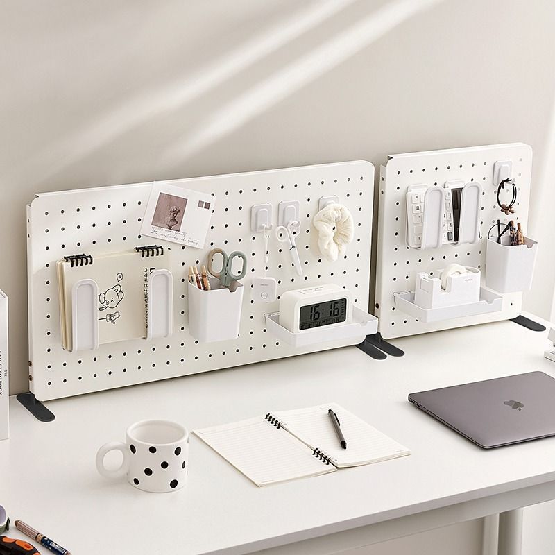 Wholesale Desktop Perforated Board Storage Rack Without Punching and Vertical Computer Desk Office Partition Baffle