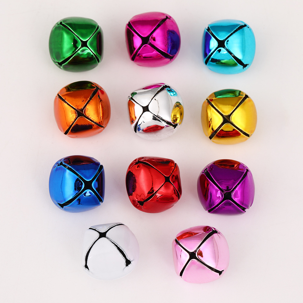 Christmas decoration cross iron bell DIY color paint metal bell handmade pet collar pendant round bell