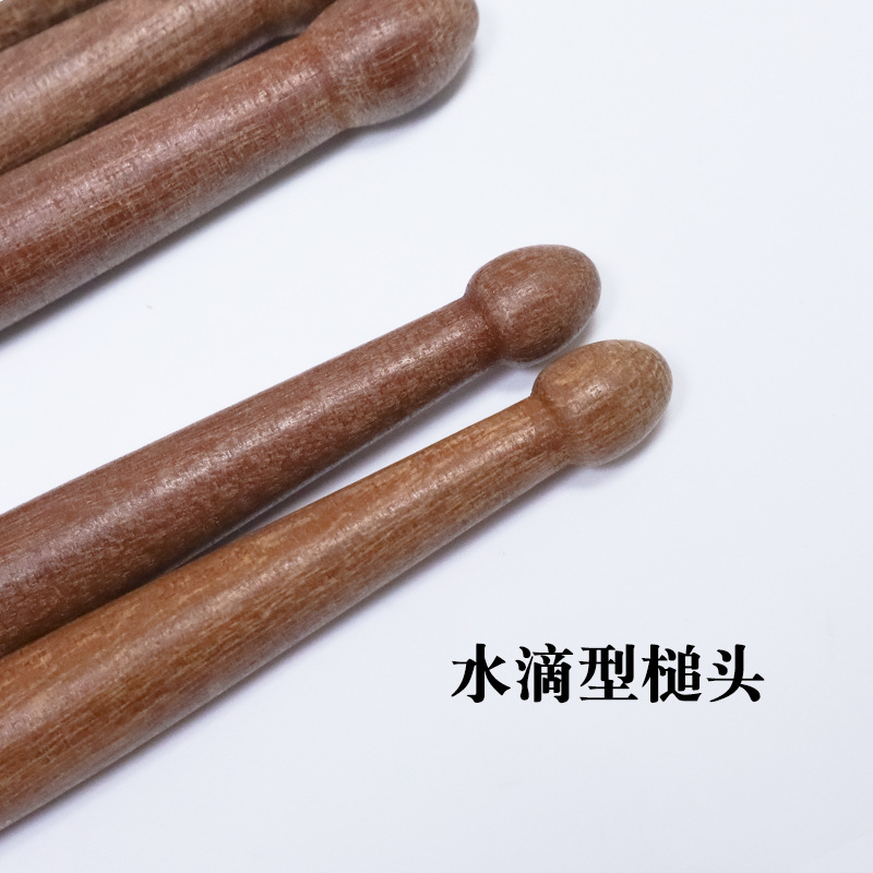 Mahogany Waist Drum Sticks Solid Wood Drum Sticks for Children and Adults Waist Drum Sticks Square Dance Red Ribbon Durable Professional Drum Hammer