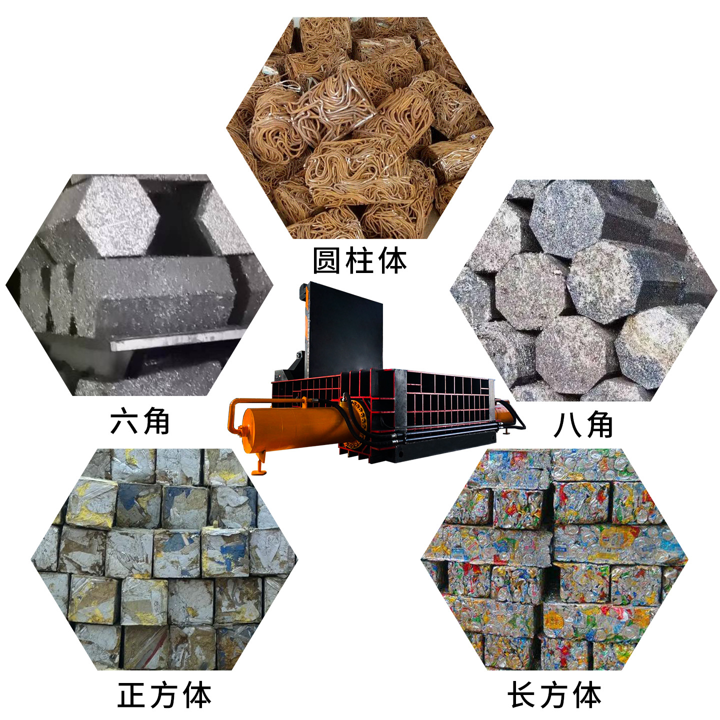 Aluminum Profile Stainless Steel Briquetting Machine Scrap Iron Steel Bar Briquetting Machine Waste Copper Wire Shavings Baler