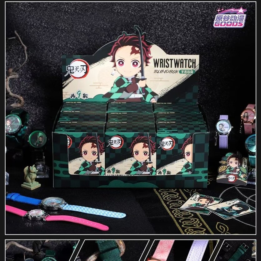 Официальные часы Qingyifang Demon Slayer: Kimetsu No Yaiba Первая редакция Слепая коробка Часы Аниме Аксессуар Наручные часы Подарок