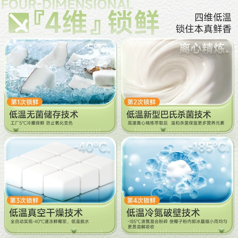 Hainan Specialty Cold Brew Pure Coconut Powder Baked Coconut Milk Coconut Milk Commercial Glutinous Rice Breakfast Meal Replacement Without Additives