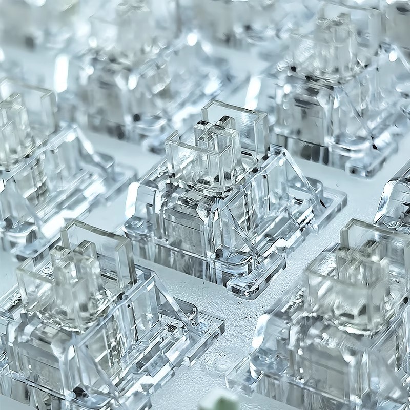 Cool Killer Ice Blade Axis Highly Translucent Five-Pin Mechanical Keyboard Axis Silver-Plated Fully Transparent Linear Light Sound Axis