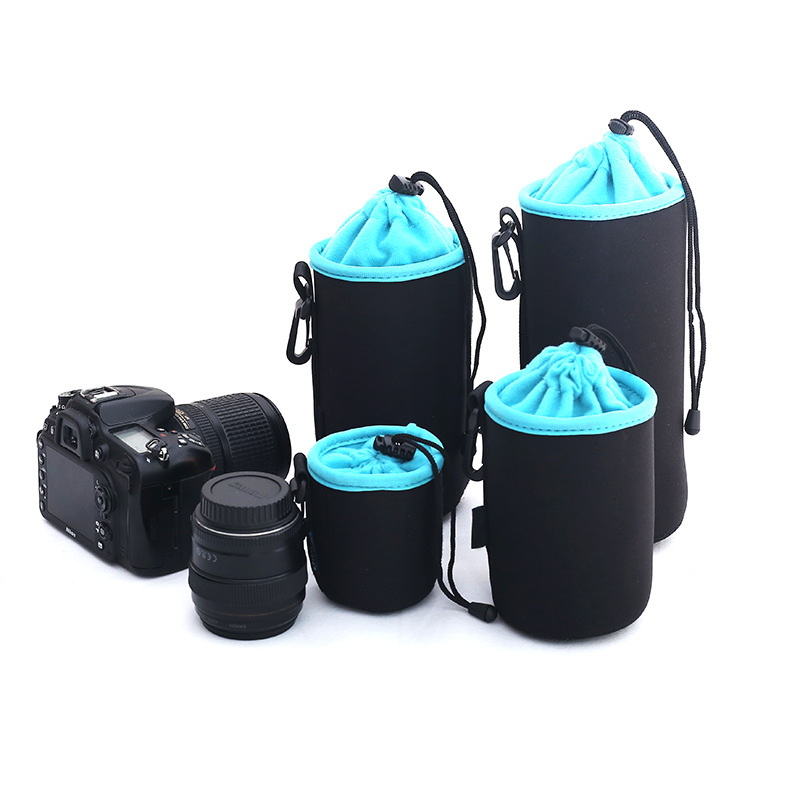 Camera Lens Cover Velvet Anti-pressure Shock-absorbing Protective Cover Lens Tube Four-piece Thickened Lens Bag Velvet Lens Cover