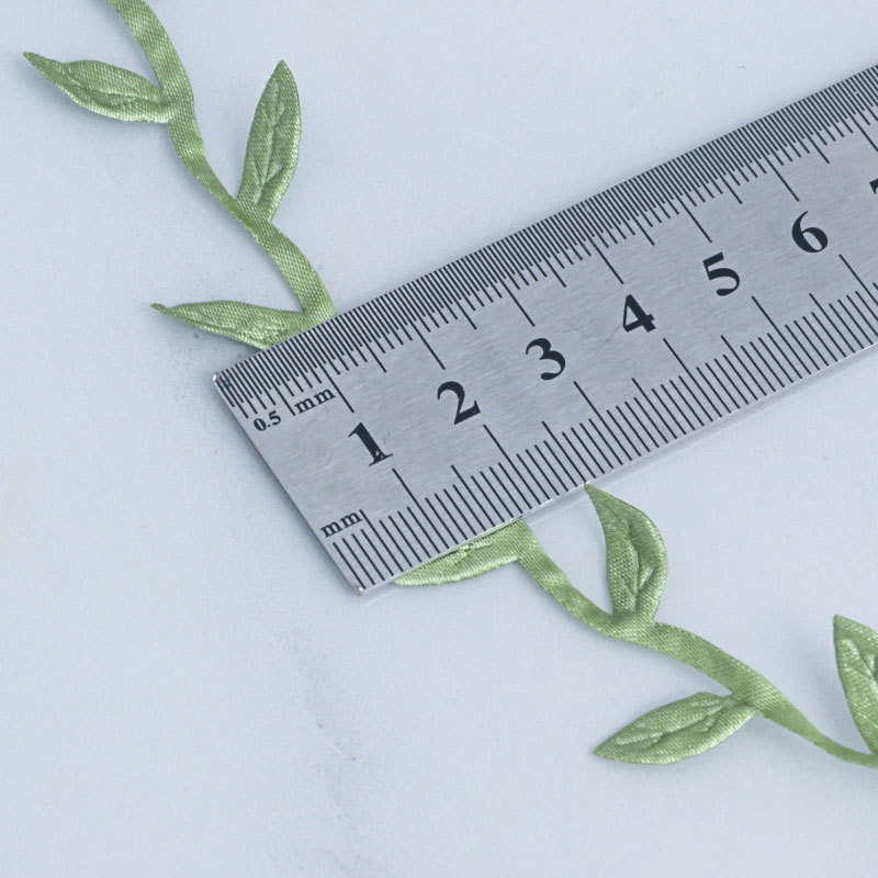 Green Leaf Rattan Silk Cloth Willow Leaf Wreath Decoration Green Plant DIY Velvet Ribbon Material Woven Ribbon Artificial Green Plant Hair Accessory